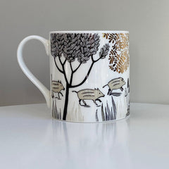 Lush Designs china mug featuring baby wild boars