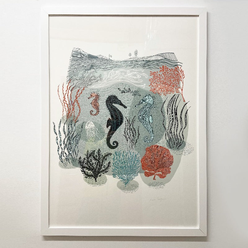 Coastal Seahorse A1 Giclée Print Coastal Seahorse A1 Giclée Print