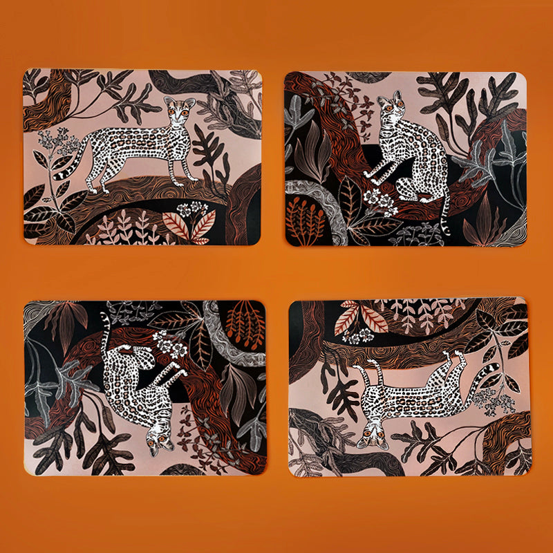Set of 4 Ocelot Table Mats Set of 4 Ocelot Table Mats