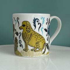 dog print mug