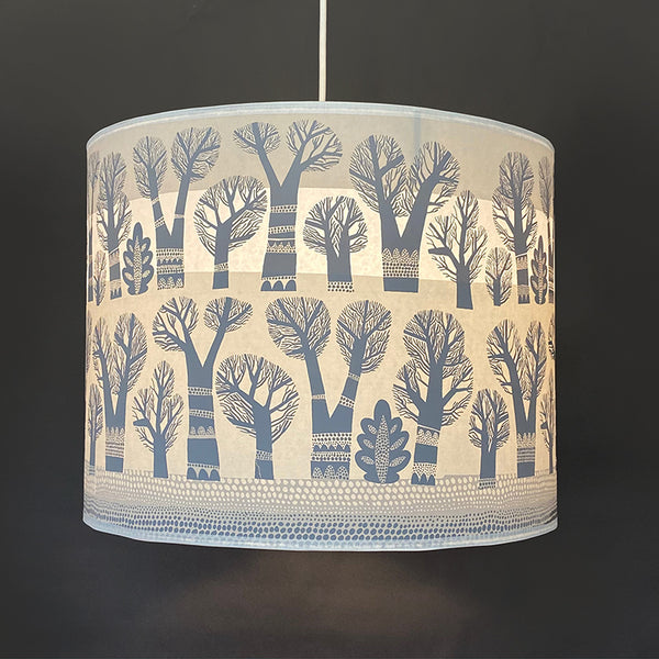 Large Winter Trees Lampshade Grey SECOND (pendant)