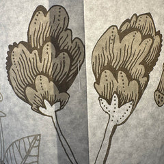 Fox and Cubs Lampshade grey SECOND