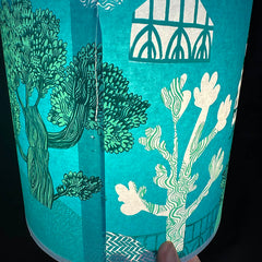 Tudor Garden lampshade Turquoise Second