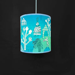 Tudor Garden lampshade Turquoise Second