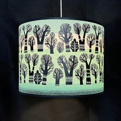 Large Winter Trees Lampshade Spearmint SECOND (pendant)