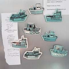 Set of Fridge Magnets: Boats