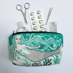 Lush Designs mermaid print zipped makeup pouch