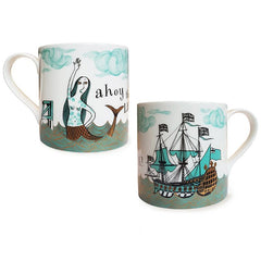 Lush Designs ship and mermaid mug
