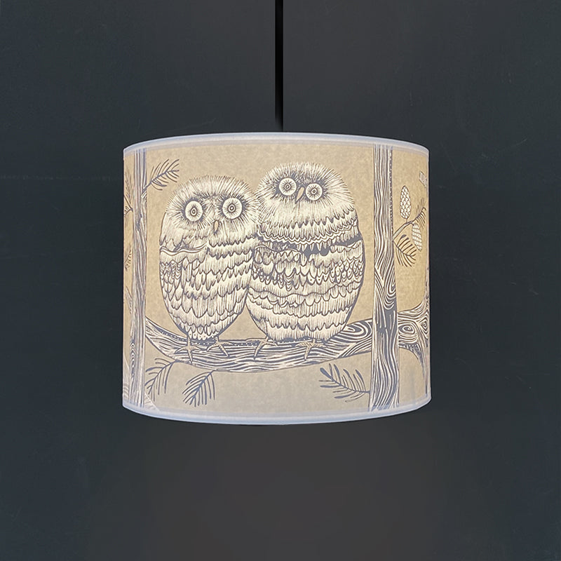 Baby Owl Lampshade - cream/grey Baby Owl Lampshade - cream/grey