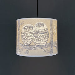 Baby Owl Lampshade - cream/grey