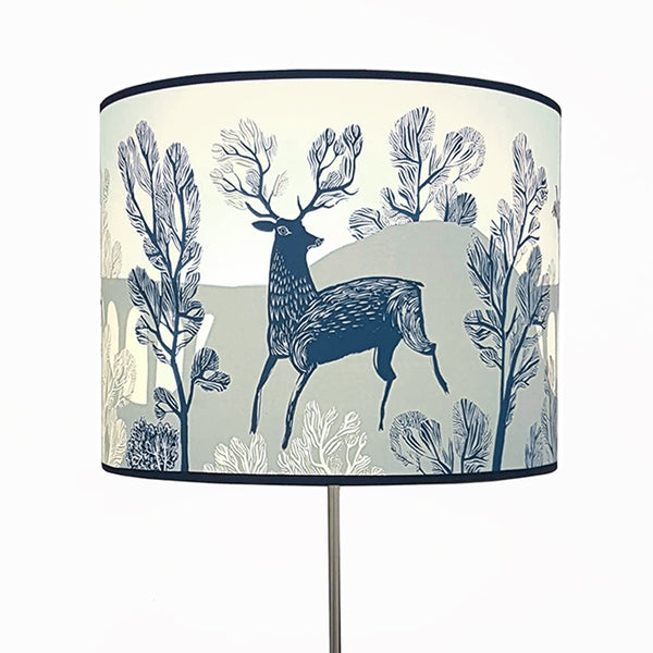 Stag Lampshade - Blue