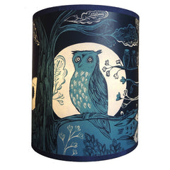 Lush Designs small owl lampshade in deep blue
