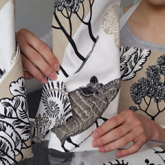 Lush Designs napkins and apron with wild boar print
