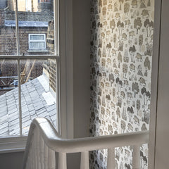 Lush Designs Wild boar wallpaper in stairwell