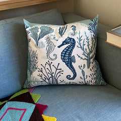 Seahorse cushion