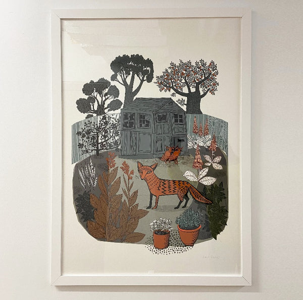 Garden Foxes A1 Giclée Print