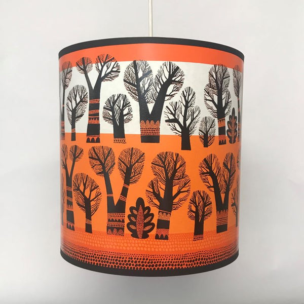 Winter Trees lamp shade (Orange)