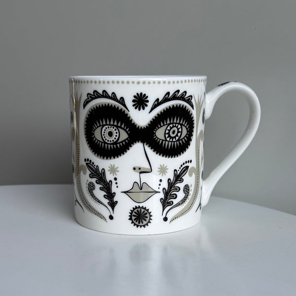 Fancy Handle Masquerade mug