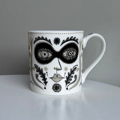 Fancy Handle Masquerade mug