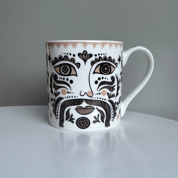 Fancy Handle Moustache mug