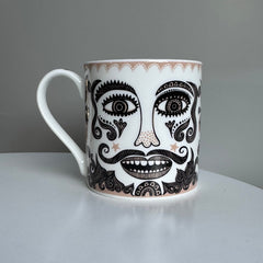 Fancy Handle Moustache mug