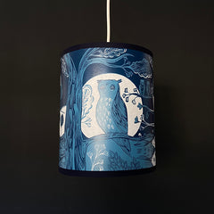 Small Blue Owl Lampshade SECOND (pendant)