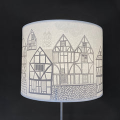 Tudor Village Lampshade - grey SECOND