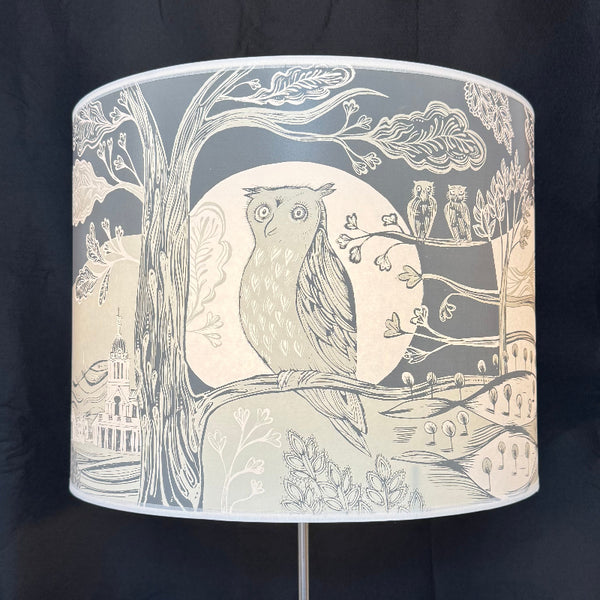 Grey Owl Lampshade SECOND Lamp