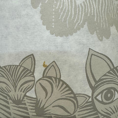 Fox and Cubs Lampshade grey SECOND