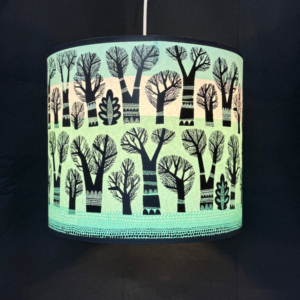 Winter Trees Lampshade Spearmint SECOND