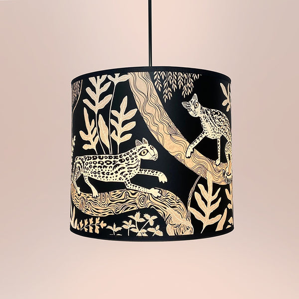 Ocelot Lampshade Black-Pink