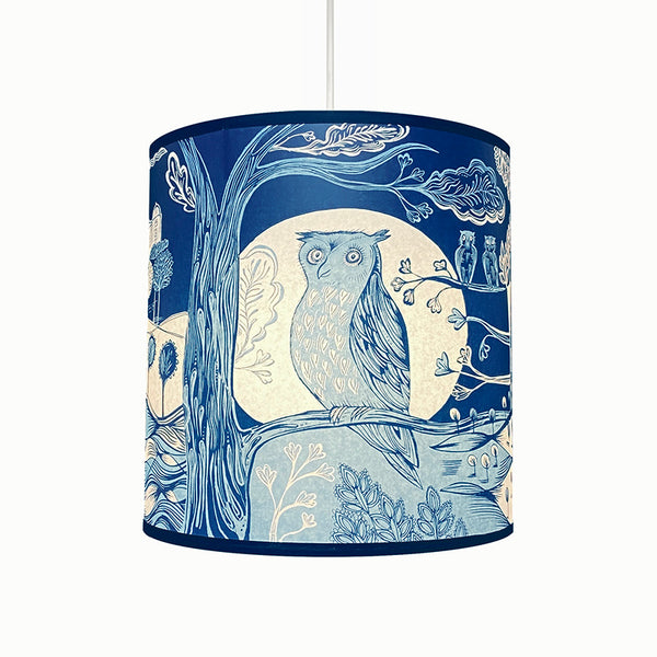 Owl Lampshade - Blue