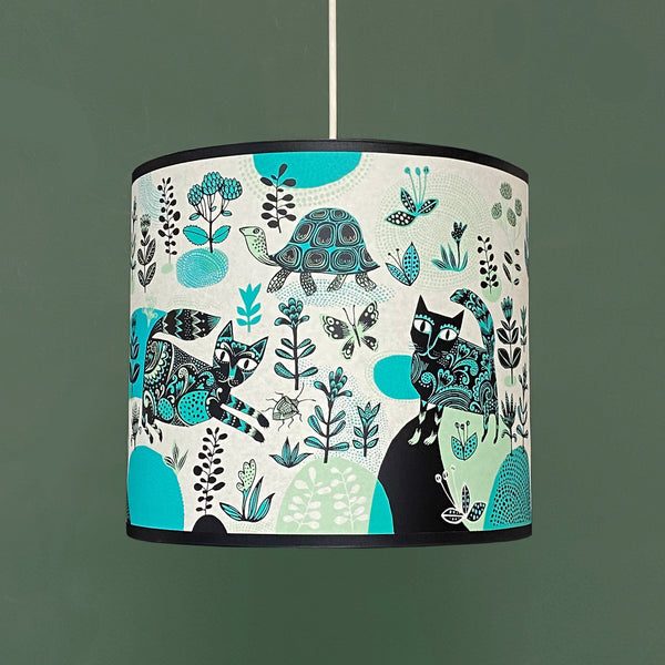 Playful Pets lampshade turquoise