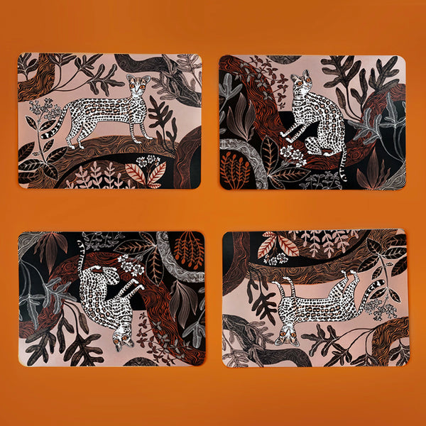Set of 4 Ocelot Table Mats