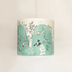 Rabbit lampshade teal