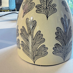 detail of leaf printed lamp base