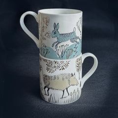 Set of two Animal mugs (seconds)