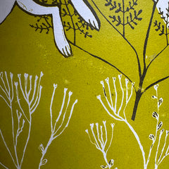 Rabbit lampshade chartreuse SECOND pendant