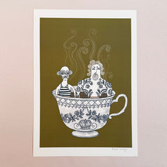 Teacup Men print
