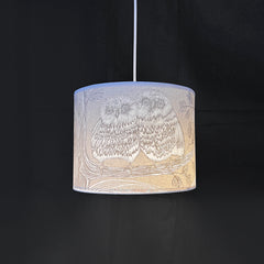 Baby Owl Lampshade grey SECOND (pendant)