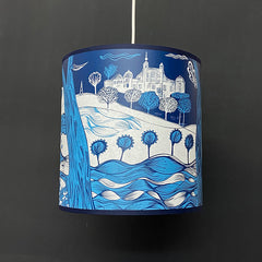 Owl Lampshade - Blue