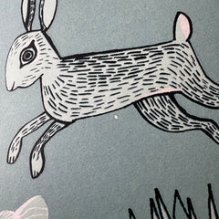Rabbit lampshade blue SECOND pendant
