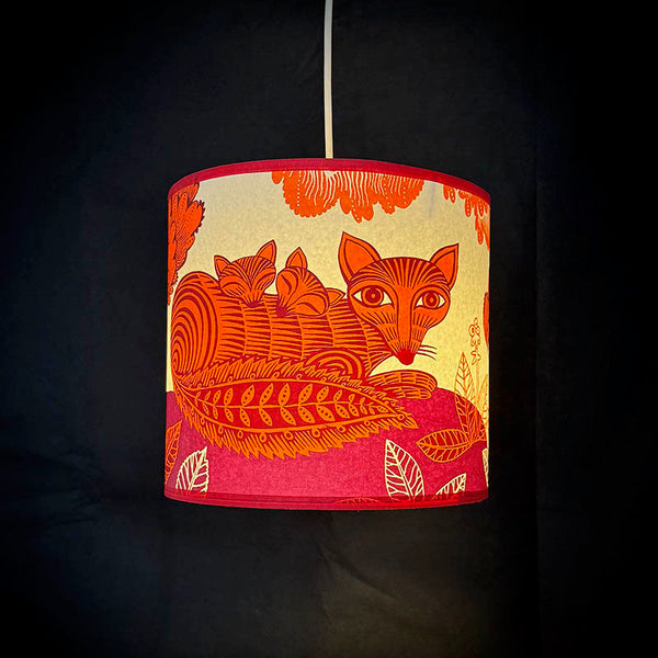 Regular Fox and Cubs Lampshade orange SECOND