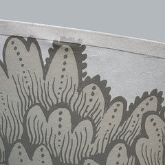 Large Fox and Cubs Lampshade Grey SECOND (lamp)
