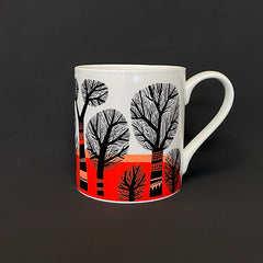 Winter Trees Mug Orange SECOND