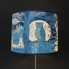 Large blue Owl Lampshade SECOND (lamp)