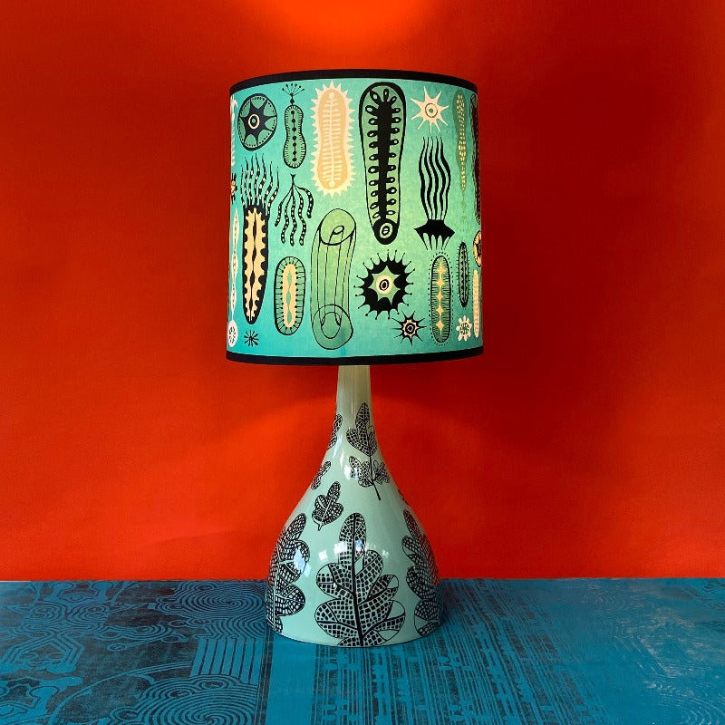 Turquoise table lamp shade discount