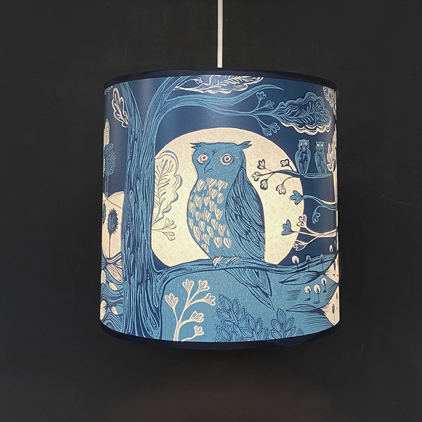 Blue Owl lampshade SECOND pendant