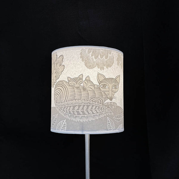 Fox and Cubs Lampshade grey SECOND