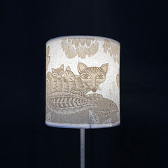 Fox and Cubs Lampshade grey SECOND